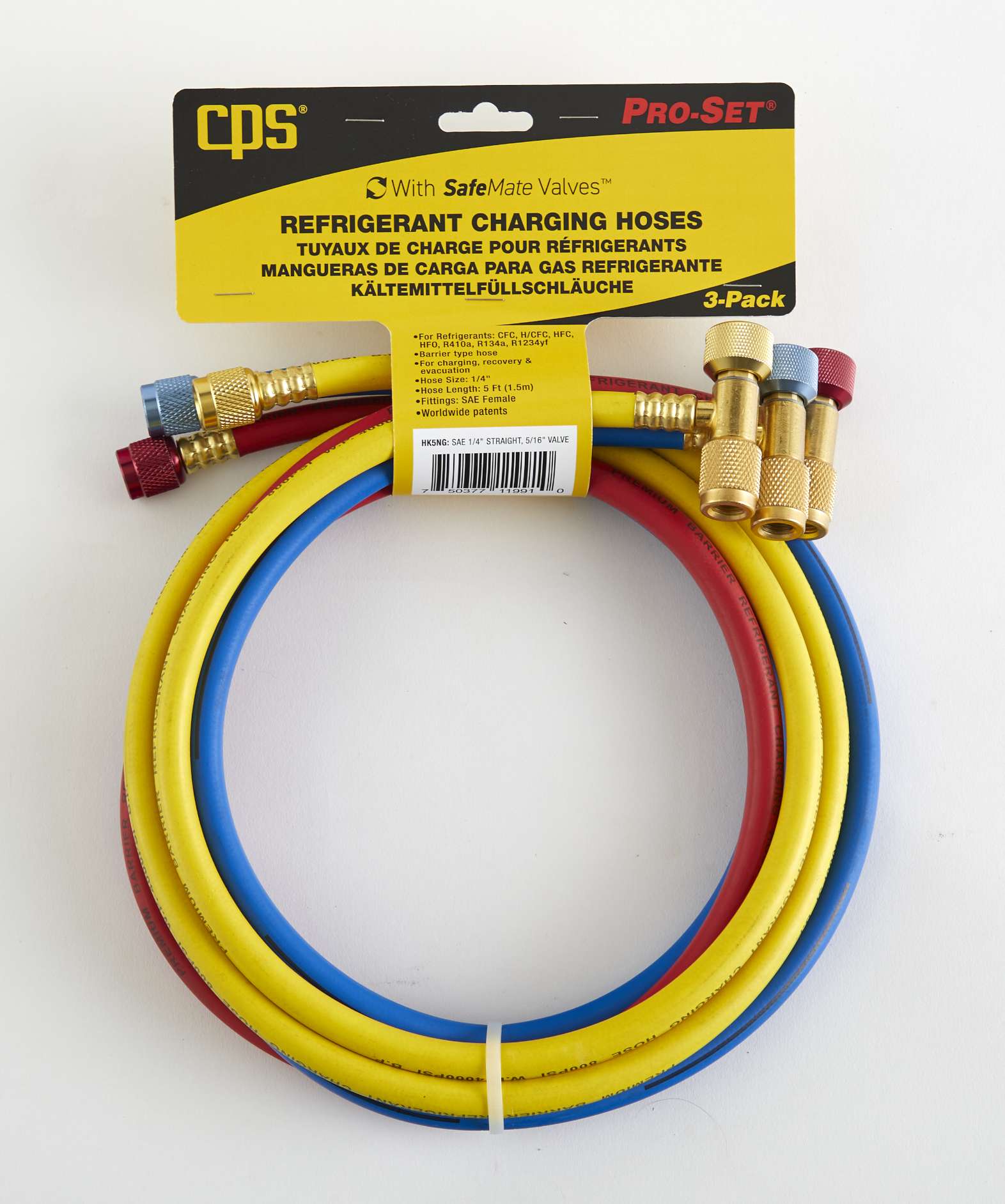 1/4 SAE 5ft AC Charging Hoses Tube Refrigerant Air Conditioning